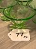 Six Federated Green Uranium Glass Sherbet Cups - 8