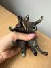 Pair Cast Metal Horse Figurines with Saddles - 3