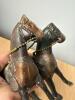 Pair Cast Metal Horse Figurines with Saddles - 4
