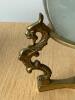 Glass Dragon Sculpture and Brass Stand with Crystal Ball - 5