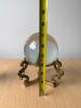 Glass Dragon Sculpture and Brass Stand with Crystal Ball - 6