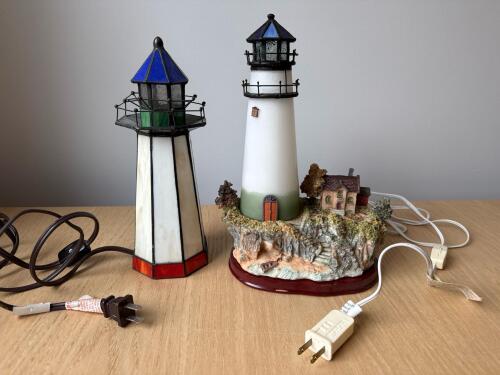 Pair of Lighthouse Accent Table Lamps