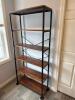 Industrial Metal Frame 5-Shelf Bookcase