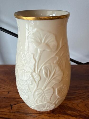 Lenox Ivory Porcelain Vase with Gold Trim