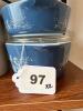 Pyrex Blue and White Daisy Cinderella Casseroles - 7