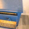 Blue Painted Three-Drawer Wooden Dresser - 6