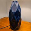 Blue Ceramic Table Lamp with Fabric Shade - 3