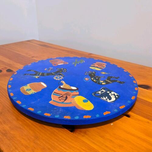 Hand-Painted Southwestern Lazy Susan