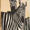 Zebras Painting Signed L.W. Swank 48"x24" - 3