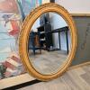 Ornate Oval Gilt Frame Wall Mirror 34"x27"