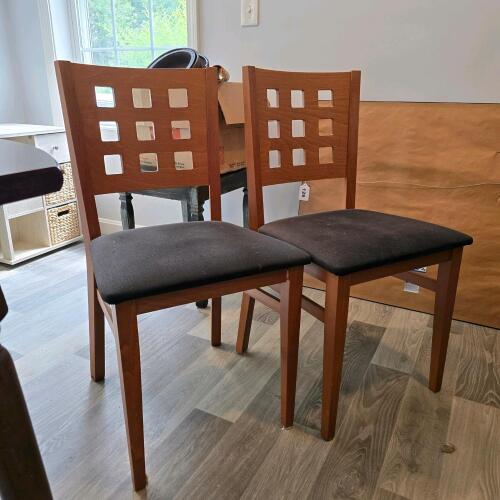 Pair of Idealsedia Modern Wooden Dining Chairs