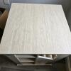 Light Wood Swivel Side Table with Baskets - 3