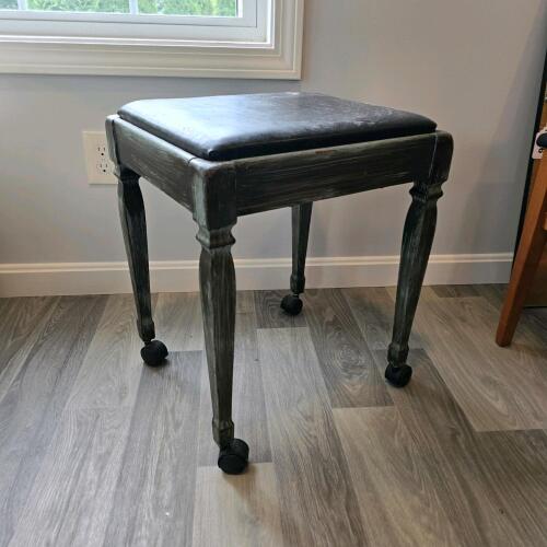 Vintage Rolling Piano Bench