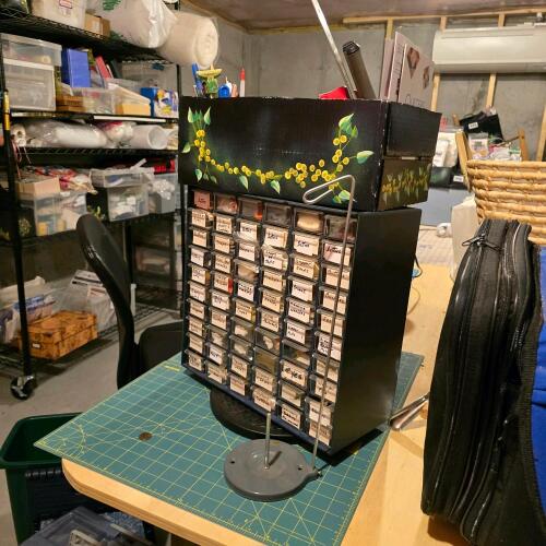 Sewing Organizer Cabinet with Supplies