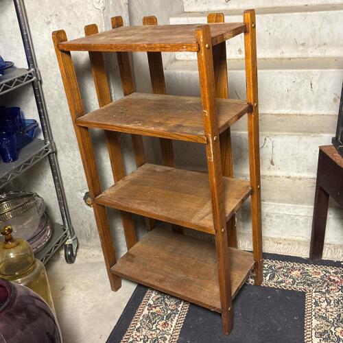 Four-Tier Freestanding Wood Bookshelf