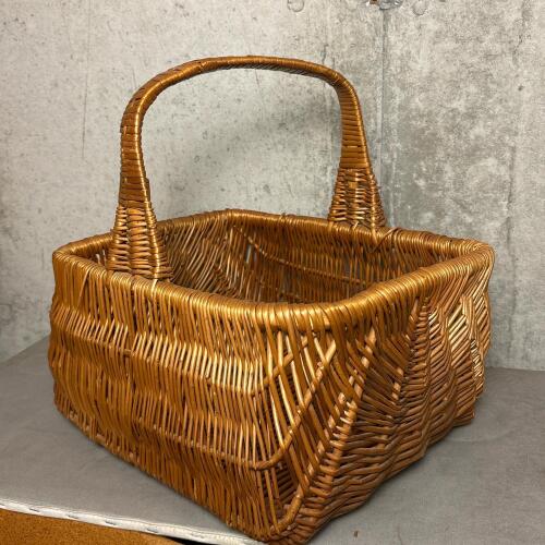 Rectangular Wicker Basket with Handle