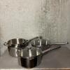 Two T-fal Induction Pans & WearEver Stainless Steel Pan