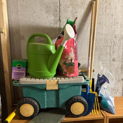 Garden Tools, Cart, Watering Can & Supplies