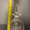 Etched Glass Decanter with Leaf Motif & Stopper - 6