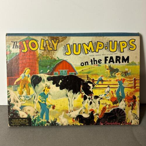 Vintage 1948 Jolly Jump-Ups on the Farm Pop-Up Book