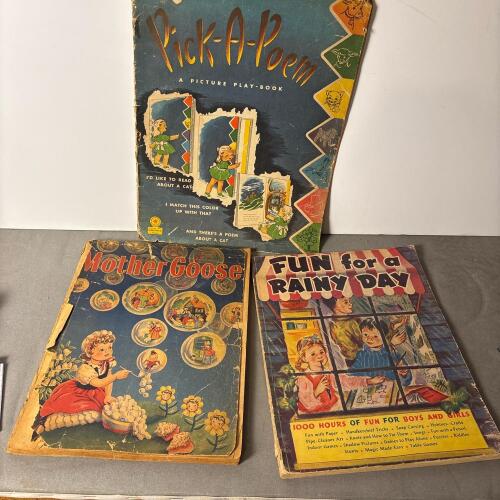Three Vintage Children's Activity & Story Books