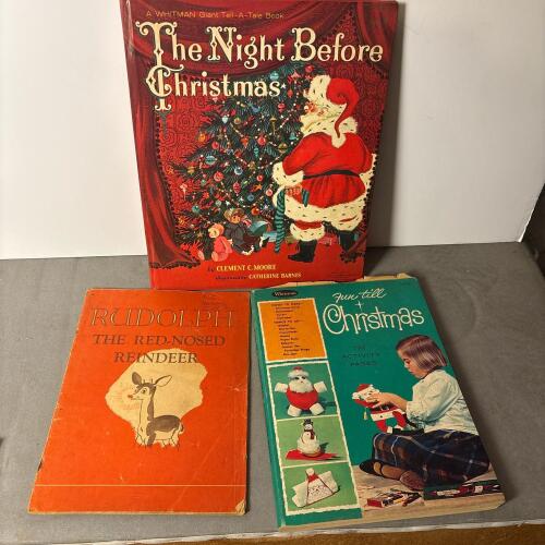 Three Vintage Christmas Children's Books