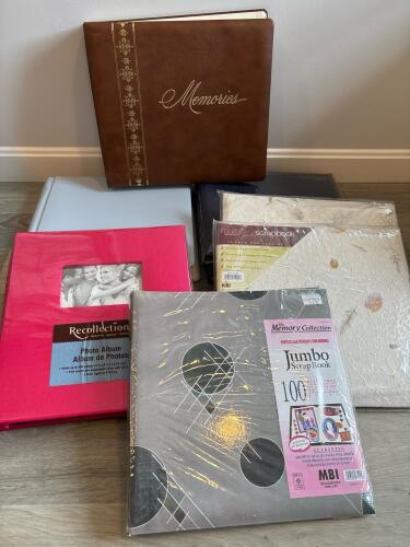Six Assorted Scrapbooks and Photo Albums