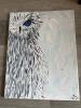 Four Original Acrylic Paintings: Owl, Witch, Pumpkin, Lighthouse Signed - 2