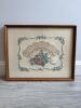 Framed Floral Embroidery with Fan Motif