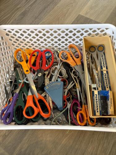 Basket of Assorted Scissors