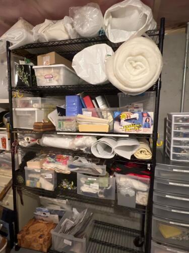 Huge Assorted Sewing Notions, Fabric Swatches, Patterns