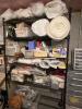 Huge Assorted Sewing Notions Shelf Lot: Fabric Swatches, Patterns, Etc, with Wire Shelf