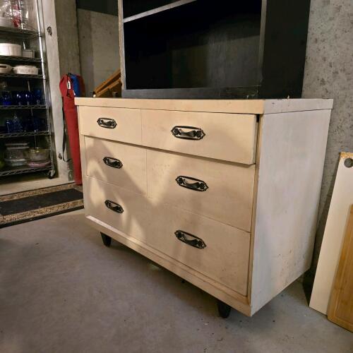 Vintage Four-Drawer Wood Dresser