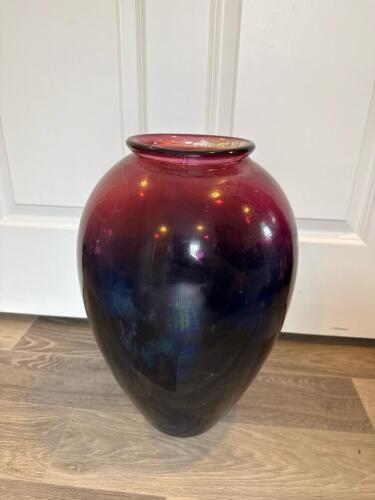 Spanish Iridescent Decorative Glass Vase