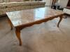 French Provincial-Style Coffee Table With Marble Top