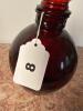Red Art Glass Lidded Jar - 4