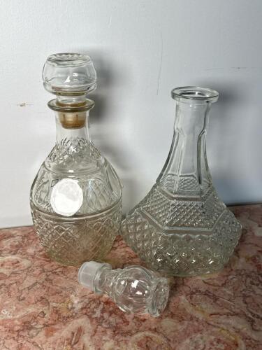 Pair of Cut Glass Decanters
