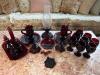 Avon 1990 Ruby Red Cape Cod Glassware Set