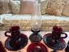 Avon 1990 Ruby Red Cape Cod Glassware Set - 3