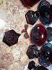 Avon 1990 Ruby Red Cape Cod Glassware Set - 4