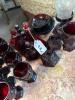 Avon 1990 Ruby Red Cape Cod Glassware Set - 12