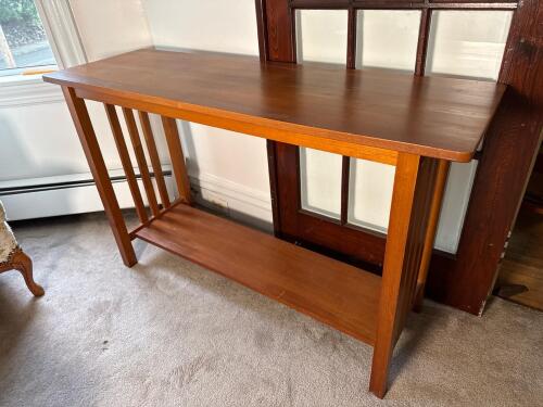 Mission-Style Wood Console Table