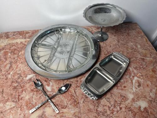 Mixed Metal Serving Pieces
