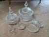 Cut Glass Lidded Candy Dishes