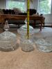 Cut Glass Lidded Candy Dishes - 3