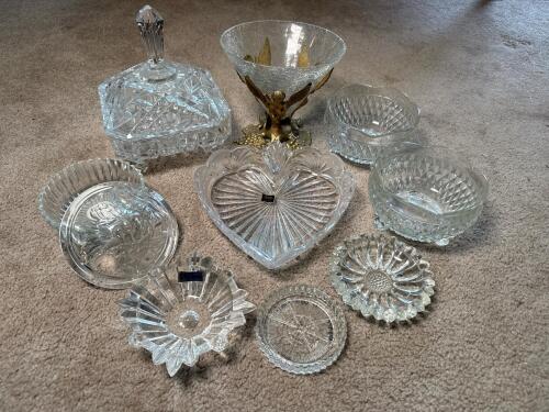 Assorted Cut Glass and Crystal Bowls