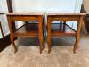 Pair of Marble-Top Two-Tier End Tables - 4