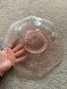 Depression Era Pink Etched Glass Plate with Floral Design - 3