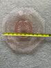 Depression Era Pink Etched Glass Plate with Floral Design - 4