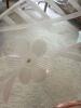 Depression Era Pink Etched Glass Plate with Floral Design - 6